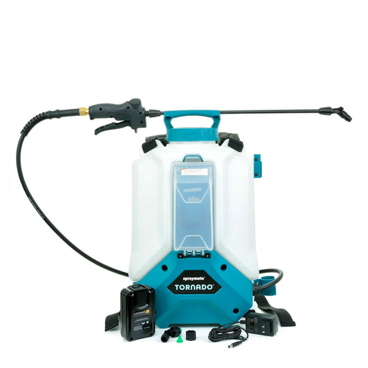 Tornado sprayer with battery and charger