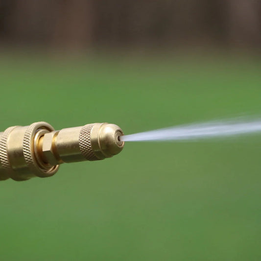 Cone brass nozzle spraying narrow